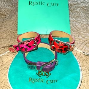 Rustic Cuff Animal Hide Braclets
